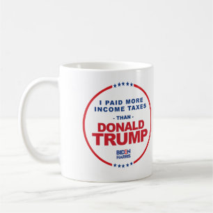 Taza De Café Pagué más impuestos sobre la renta que Donald Trum