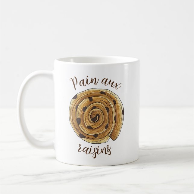 Taza De Café Pain Aux Raisins Panadería Francesa (Izquierda)