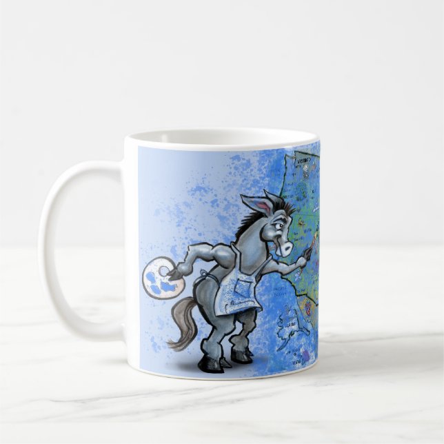 Taza De Café Paint America Demócrata Blue (Izquierda)