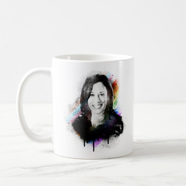 Taza De Café Paint de pulverización inclusivo del orgullo Kamal (Izquierda)