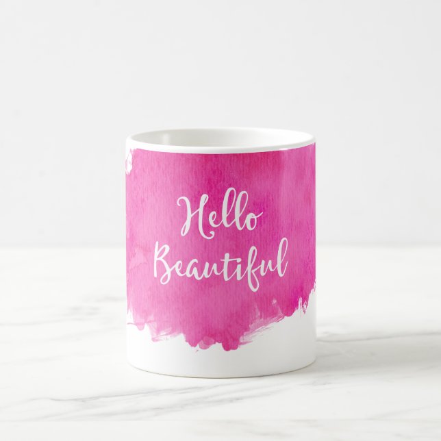 Taza De Café Paint Hot Paint Paint Splatt Hello Beautiful (Centro)