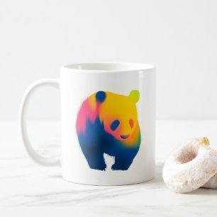 Taza De Café Paint minimalista Panda Silhouette