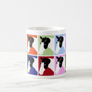 Taza De Café Paint Pinto negro/blanco café café Mug regalo