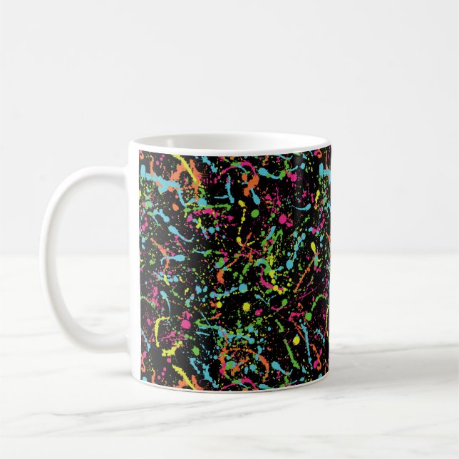 Taza De Café Paint Splatter (Izquierda)