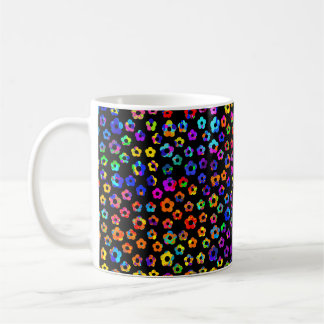 Taza De Café Paint Splatter Flowers