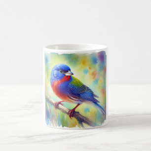 Taza De Café Painted Bunting 260624AREF123 - Watercolor