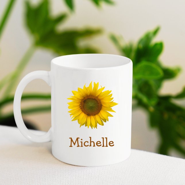 Taza De Café País de florecimiento de girasol ruso (Subido por el creador)