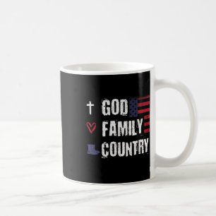 Taza De Café País de la familia Dios Patriótico Veterano Memor 