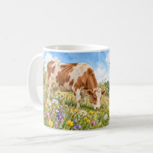 Taza De Café País de la Vaca Flor Silvestre