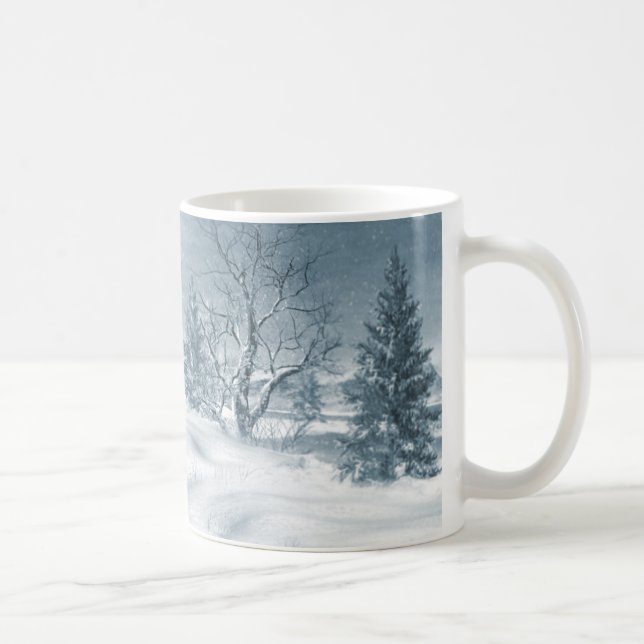 Taza De Café País de las maravillas del invierno (Derecha)