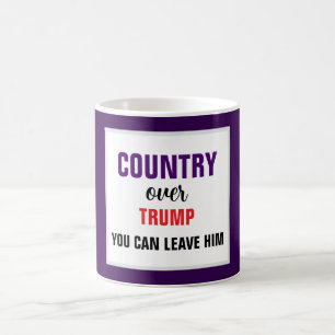 Taza De Café País sobre Trump, puedes dejarlo