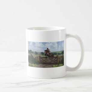Taza De Café País transversal - Salto de la Mug de caballos
