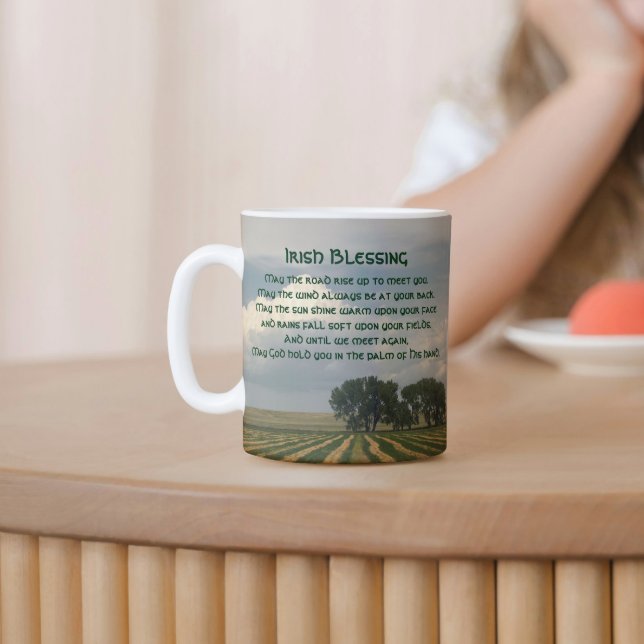 Taza De Café Paisaje agrícola irlandés de Bendición (In Situ Table)