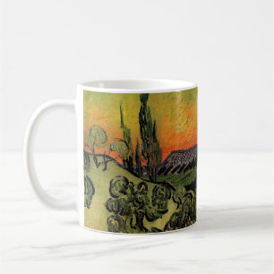 Taza De Café Paisaje bajo la luz de la luna de Vincent Van Gogh