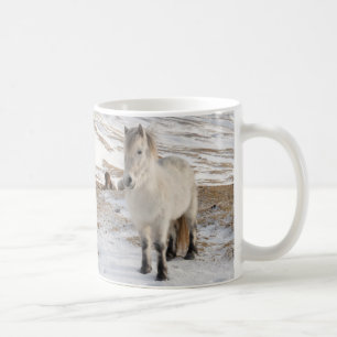 Taza De Café Paisaje con caballos islandeses