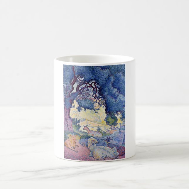 Taza De Café Paisaje con cabras (por Henri-Edmond Cross) (Centro)