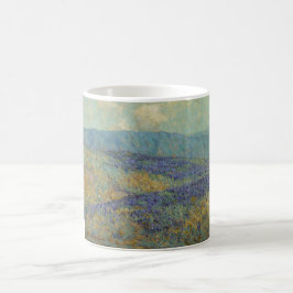 Taza De Café Paisaje con flores azules (de Granville Redmond)