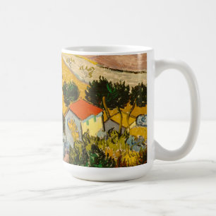 Taza De Café Paisaje con House y PloughmaVincent van Gogh