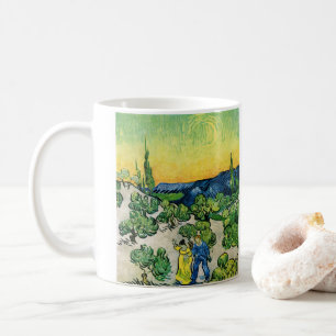 Taza De Café Paisaje con pareja caminando de Vincent van Gogh
