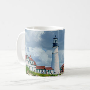 Taza De Café paisaje costero del faro de Nueva Inglaterra