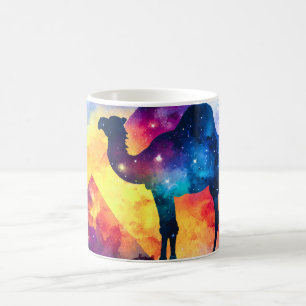 Taza De Café Paisaje de camellos egipcio estrellado cósmico