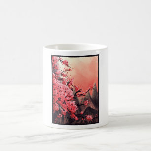 Taza De Café Paisaje de flores de cerezo