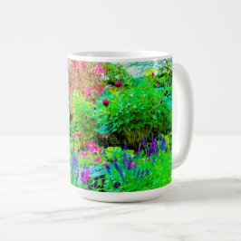Taza De Café Paisaje de Green Spring Garden con peonies