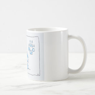 Taza De Café PAISAJE de la PATA del LOBO UNO del CIELO de Ruth