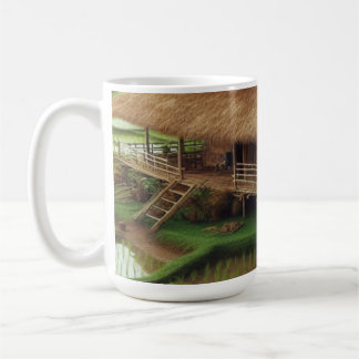 Taza De Café Paisaje de la terraza de arroz tranquilo