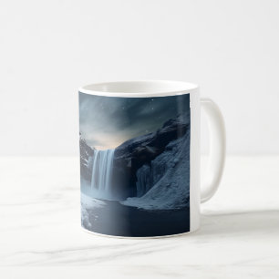 Taza De Café Paisaje de las cascadas de Islandia