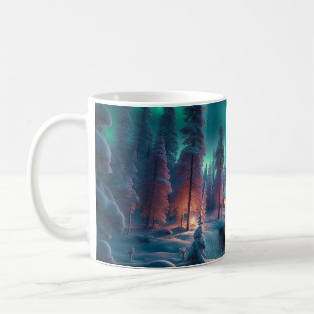 Taza De Café Paisaje de las luces del norte (Izquierda)