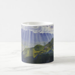 Taza De Café Paisaje de montaña en Suiza (Serebriakova)