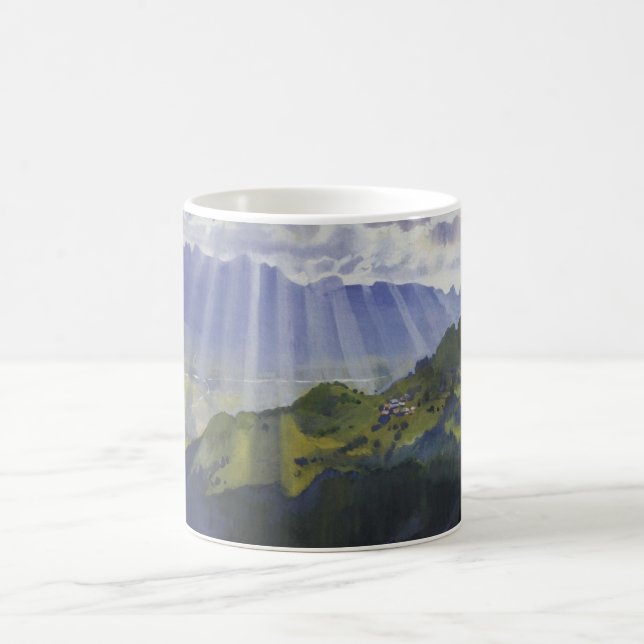 Taza De Café Paisaje de montaña en Suiza (Serebriakova) (Centro)