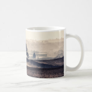 Taza De Café Paisaje de niebla de los campos