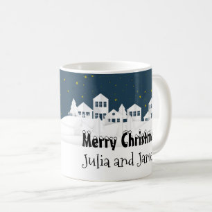 Taza De Café Paisaje de nieve Moda romántica elegida con él