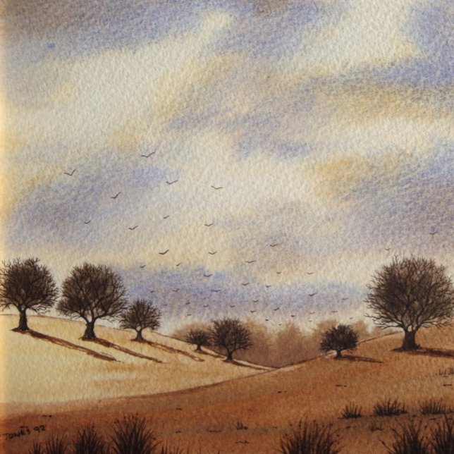 Taza De Café paisaje de otoño escénico arte original (Subido por el creador)