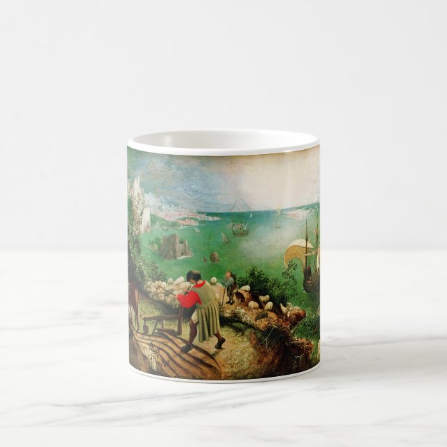 Taza De Café Paisaje de Pieter Bruegel con la caída de Ícaro (Centro)