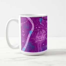 Taza De Café Paisaje de resumen púrpura