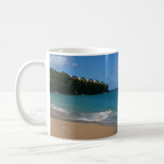 Taza De Café Paisaje de vacaciones tropicales en la playa de Sa