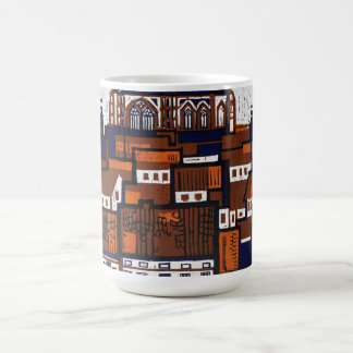 TAZA DE CAFÉ PAISAJE DE WOODCUT BELGA