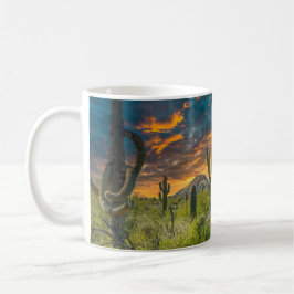 Taza De Café Paisaje del desierto 4792-2-Desert al atardecer