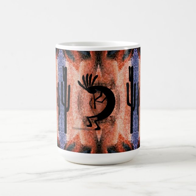 Taza De Café Paisaje del desierto de Kokopelli (Centro)