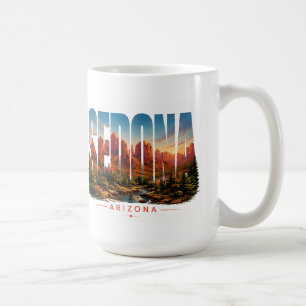 Taza De Café Paisaje del desierto de roca roja del viaje de Sed