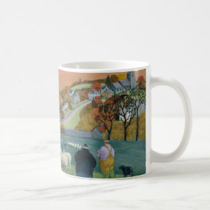 Taza De Café Paisaje del otoño