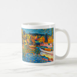 Taza De Café Paisaje del otoño con los barcos de Wassily
