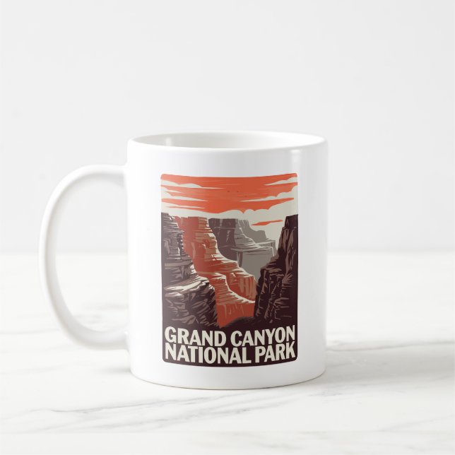 Taza De Café Paisaje del Parque Nacional del Gran Cañón (Izquierda)