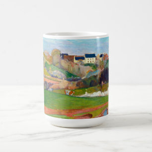 Taza De Café Paisaje en Pouldu pintura de Paul Gauguin