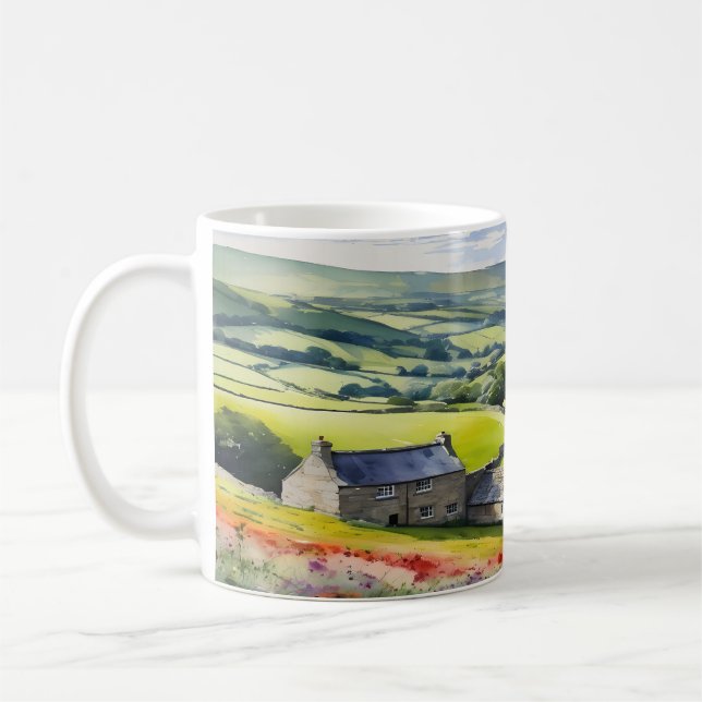 Taza De Café Paisaje en Yorkshire Meadowsong (Izquierda)