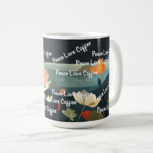 Taza De Café Paisaje floral de ensueño 3