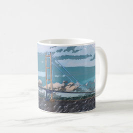 Taza De Café Paisaje Impresionista del Puente de Humber